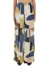 Fendi Pantalone Pigiama In Crêpe Stampata   Donna
