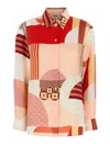 Fendi Patchwork Printed Long-sleeved Shirt In Multi