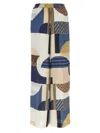 Fendi Patchwork Print Silk Flowing Pyjama Trousers Clothing In Multi