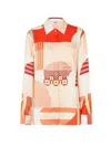 Fendi Patchwork Printed Long-sleeved Shirt In Multi