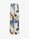 Fendi Patchwork Print Silk Flowing Pyjama Trousers Clothing In Multi