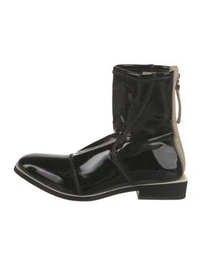 Pre-owned Fendi Patent Leather Boots In Black