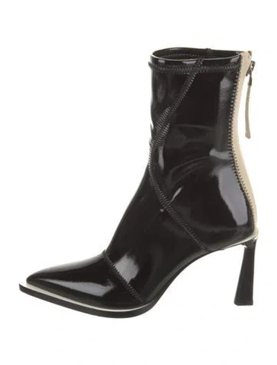 Pre-owned Fendi Patent Leather Boots In Black