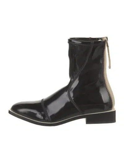 Pre-owned Fendi Patent Leather Boots In Black