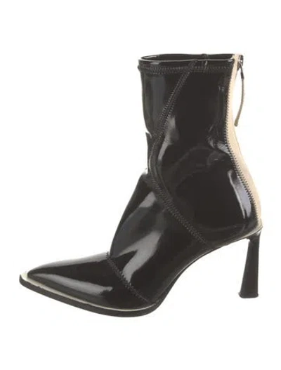 Pre-owned Fendi Patent Leather Boots In Black