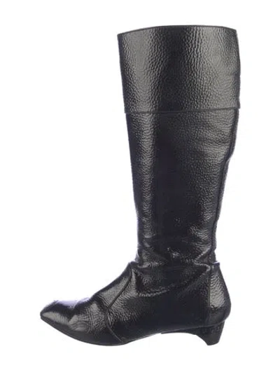 Pre-owned Fendi Patent Leather Boots In Blue