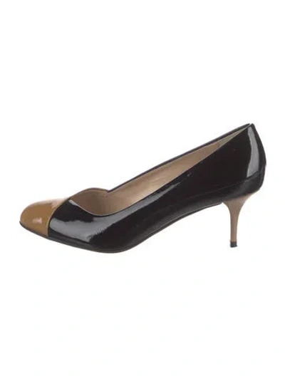 Pre-owned Fendi Patent Leather Pumps In Black