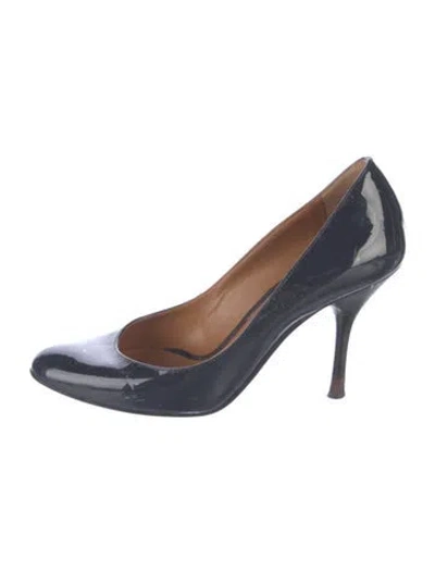 Pre-owned Fendi Patent Leather Pumps In Blue