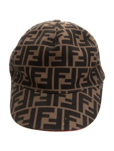 Pre-owned Fendi Pattern Baseball Hat In Brown
