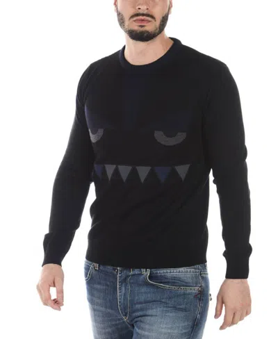 FENDI PATTERN JACQUARD ROUND NECK PULLOVER