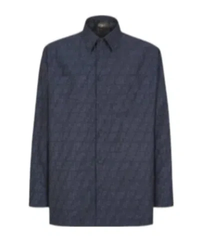 Fendi Pattern Lapel Casual Jacket In Black