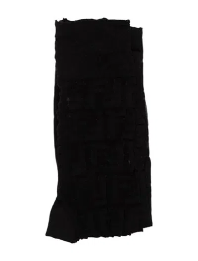Pre-owned Fendi Pattern Print Tights W/tags In Black