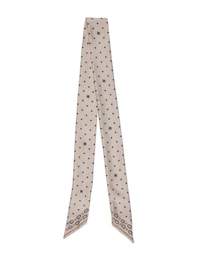 Pre-owned Fendi Pattern Silk Scarf In Purple