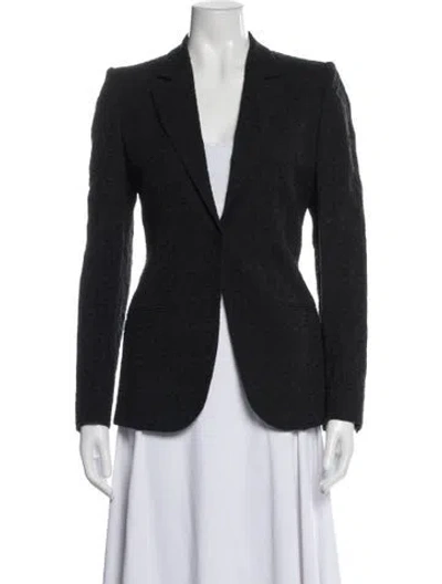 Pre-owned Fendi Patterned Blazer In Black
