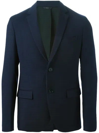 Fendi Patterned Blazer In Blue