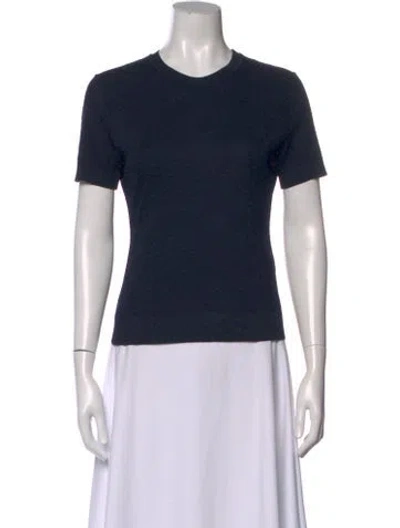 Pre-owned Fendi Patterned Crew Neck T-shirt In Blue