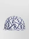 Fendi Patterned Curved Brim Baseball Cap