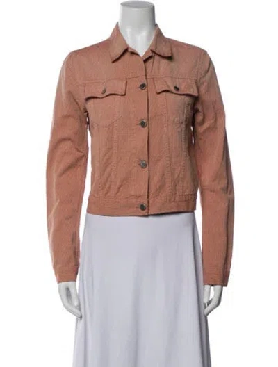Pre-owned Fendi Patterned Denim Jacket In Neutrals/red