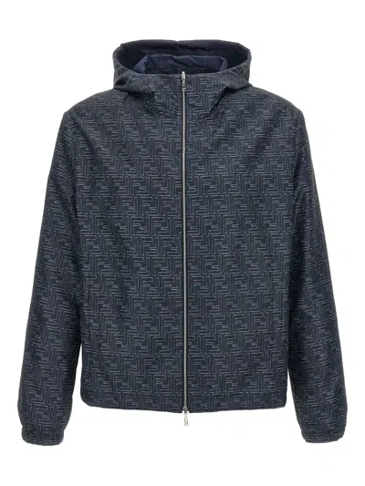 FENDI PATTERNED HOODED JACKET