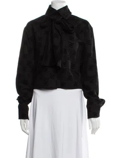 Pre-owned Fendi Patterned Jacket In Black