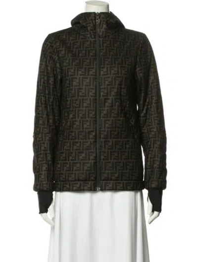 Pre-owned Fendi Patterned Jacket In Brown