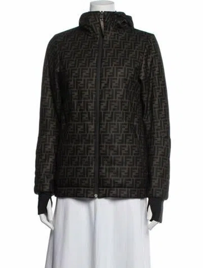 Pre-owned Fendi Patterned Jacket In Brown
