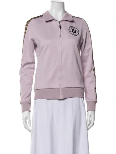 Pre-owned Fendi Patterned Jacket In Purple
