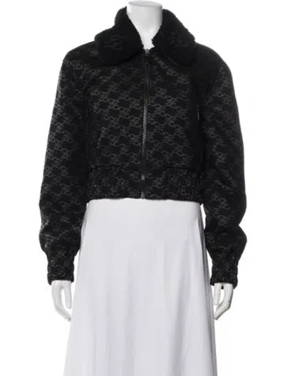 Pre-owned Fendi Patterned Jacket W/ Tags In Black