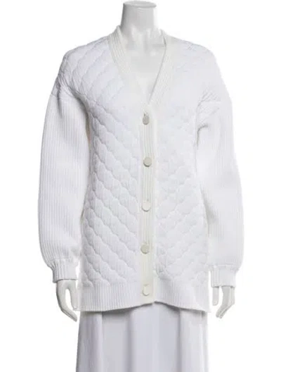 Pre-owned Fendi Patterned Jacket In White