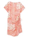 Fendi Patterned-jacquard Drawstring Midi Dress