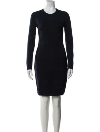 Pre-owned Fendi Patterned Knee-length Dress In Blue
