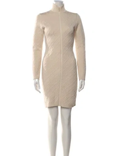 Pre-owned Fendi Patterned Knee-length Dress In Neutral