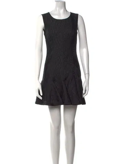 Pre-owned Fendi Patterned Mini Dress In Black