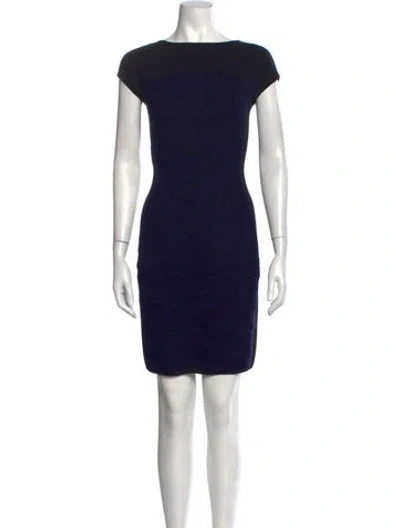 Pre-owned Fendi Patterned Mini Dress In Black