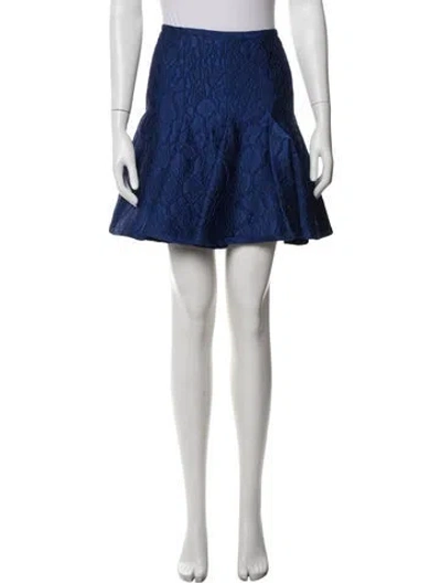 Pre-owned Fendi Patterned Mini Skirt In Blue