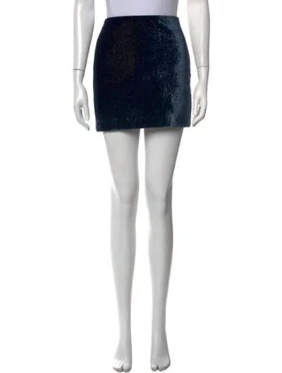 Pre-owned Fendi Patterned Mini Skirt In Blue