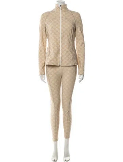 Pre-owned Fendi Patterned Pant Set In Neutral