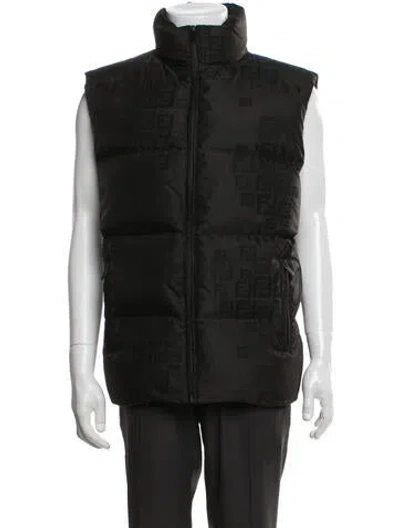 Pre-owned Fendi Patterned Vest In Black