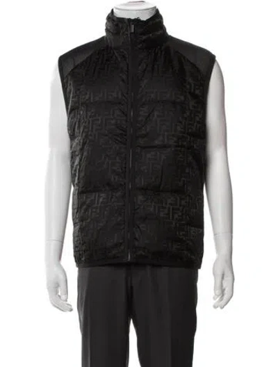 Pre-owned Fendi Patterned Vest W/ Tags In Black