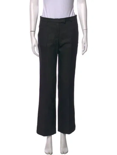 Pre-owned Fendi Patterned Wide Leg Pants In Black