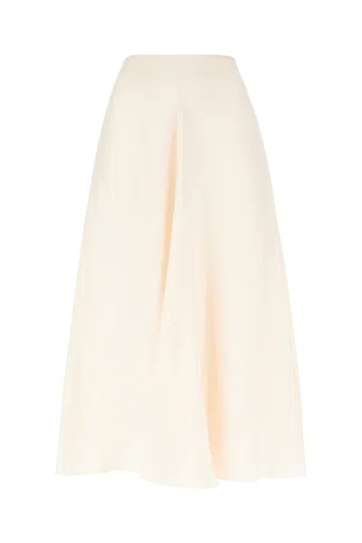 Fendi Peach Silk Skirt In Pink