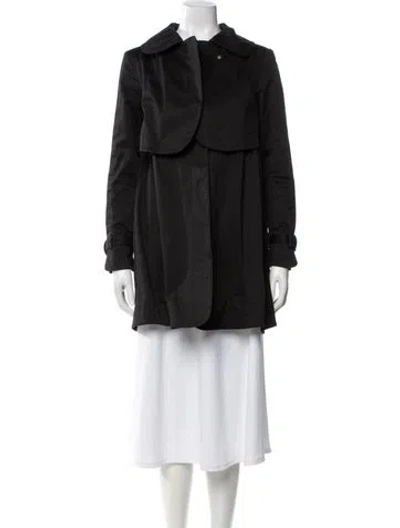 Pre-owned Fendi Peacoat In Black