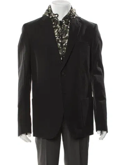 Pre-owned Fendi Peacoat In Black