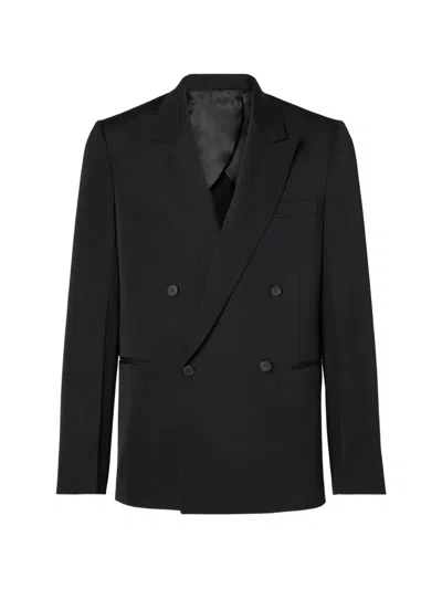 Fendi Peak-lapel Double-breasted Blazer In Black