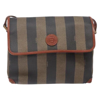 Pre-owned Fendi Pecan Brown Canvas Shoulder Bag ()