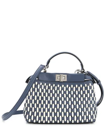 Fendi Peekaboo Bag Braided Leather Mini (authentic Pre-loved)