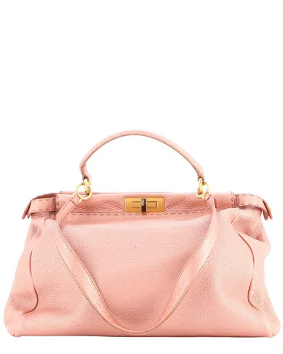 Fendi Peekaboo Bag Soft Large (authentic Pre-loved) In Pink