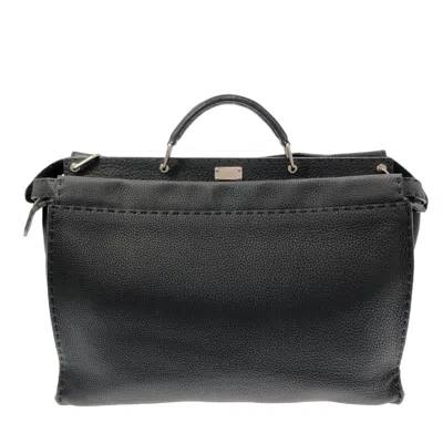 Fendi Peekaboo Black Leather Travel Bag ()