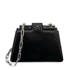 Fendi Peekaboo Chain-link Handle Bag In Black