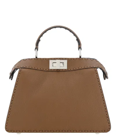 Fendi Peekaboo Handbag In Brown